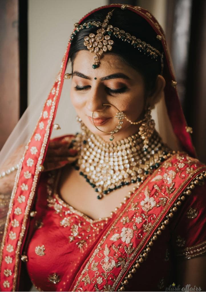Bridal Makeup (Red Lehenga)